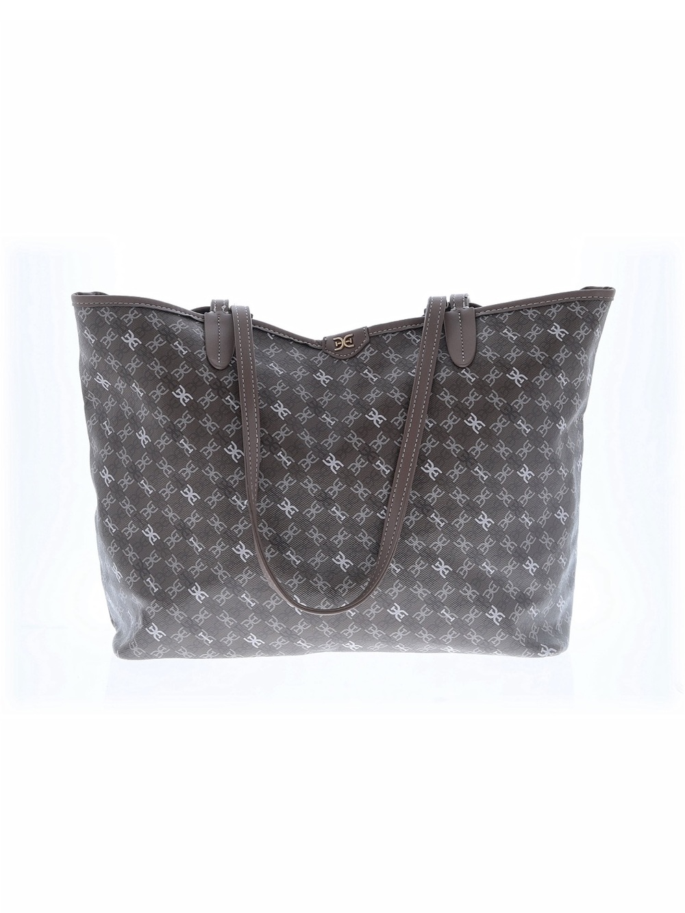 Sam Edelman Gray Monogram Tote with Double Straps